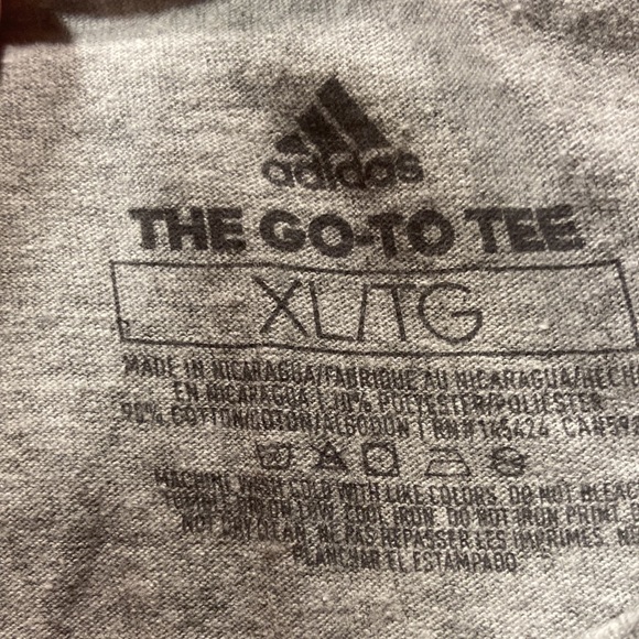 ADIDAS gray,  black ADIDAS and logic on the front. Size zxL - Picture 2 of 2